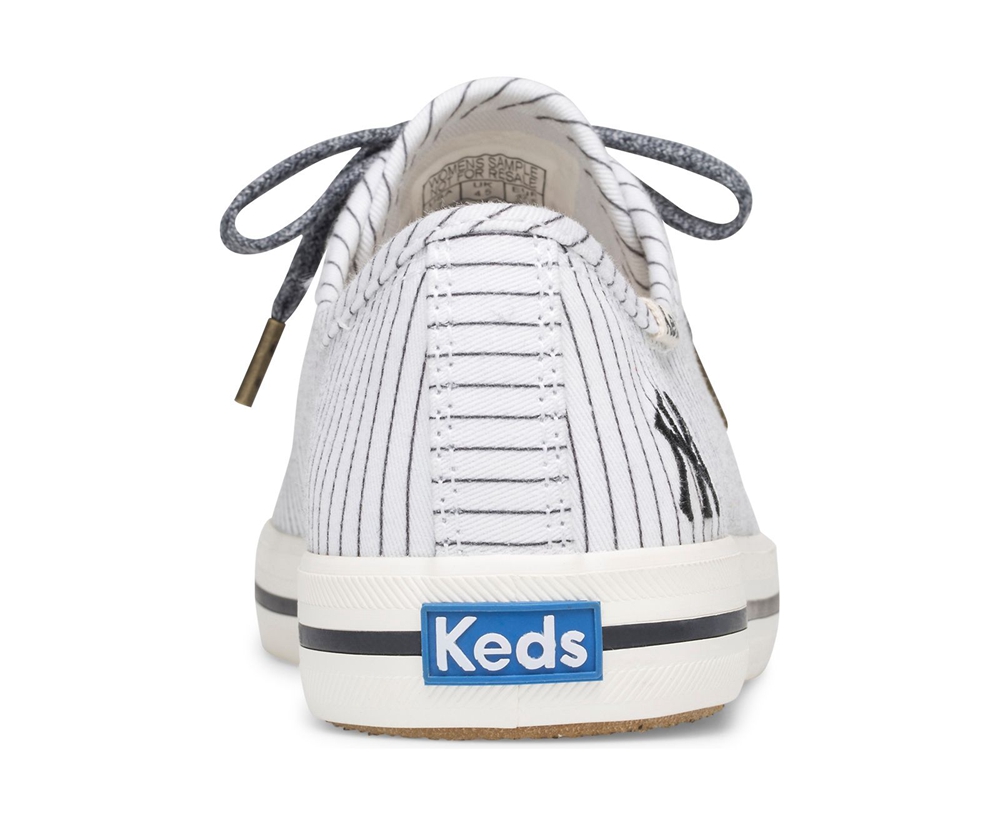 Πανινα Παπουτσια Γυναικεια - Keds Kickstart Mlb® - Λευκα - XGLKZ5817